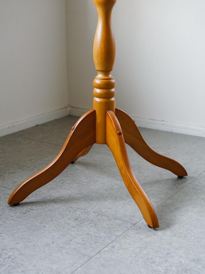 ヴィンテージ 木製ラウンドテーブル 天然木 古道具 モダン アンティーク