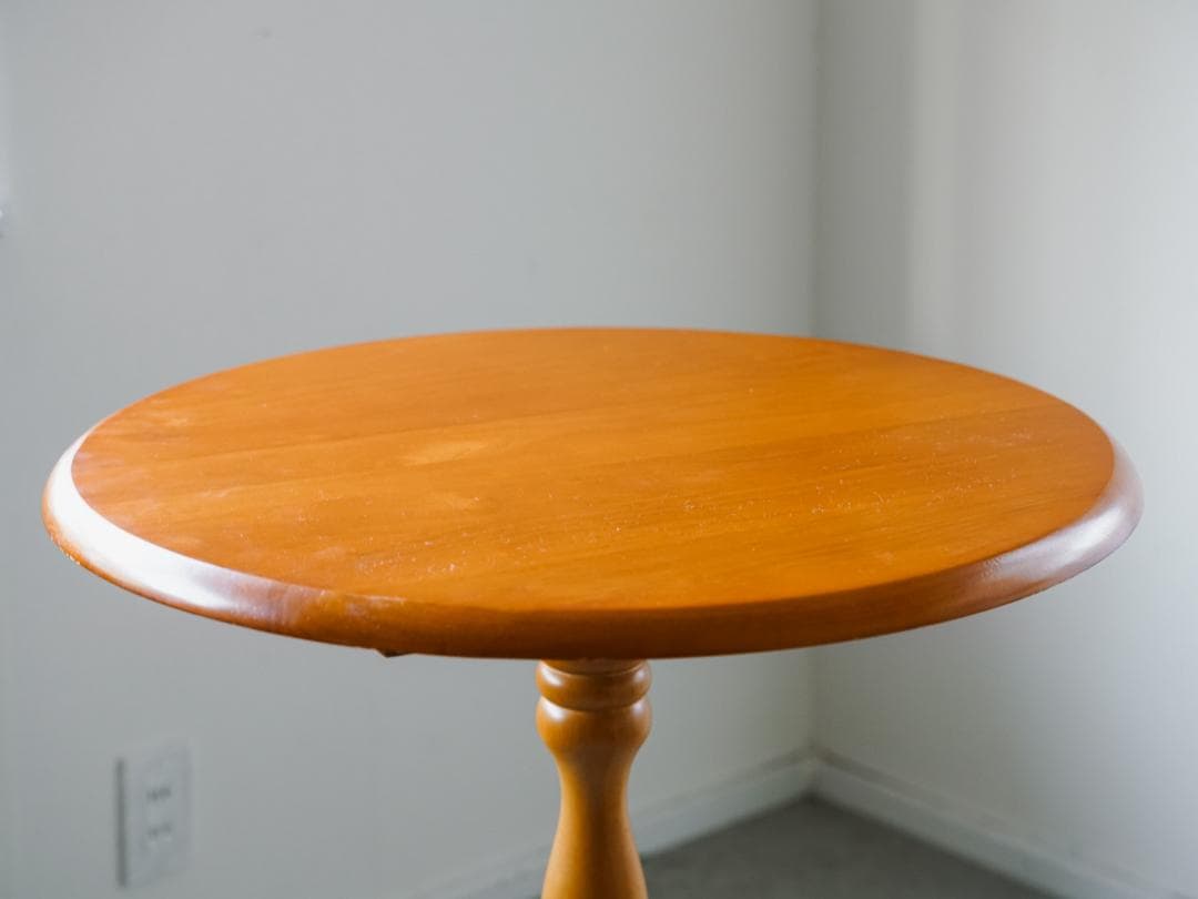 ヴィンテージ 木製ラウンドテーブル 天然木 古道具 モダン アンティーク