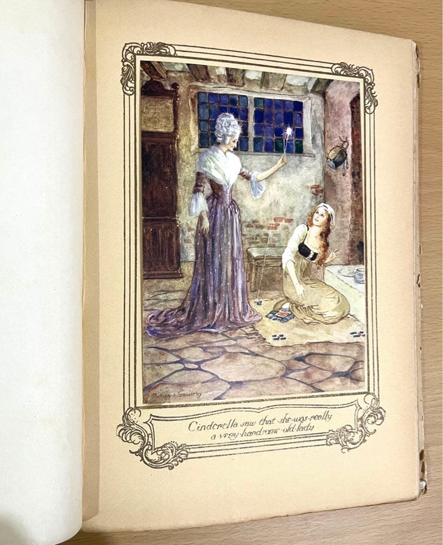 NO210 レア 超希少 アンティーク 古書 洋書 絵本 グリム童話 シンデレラ