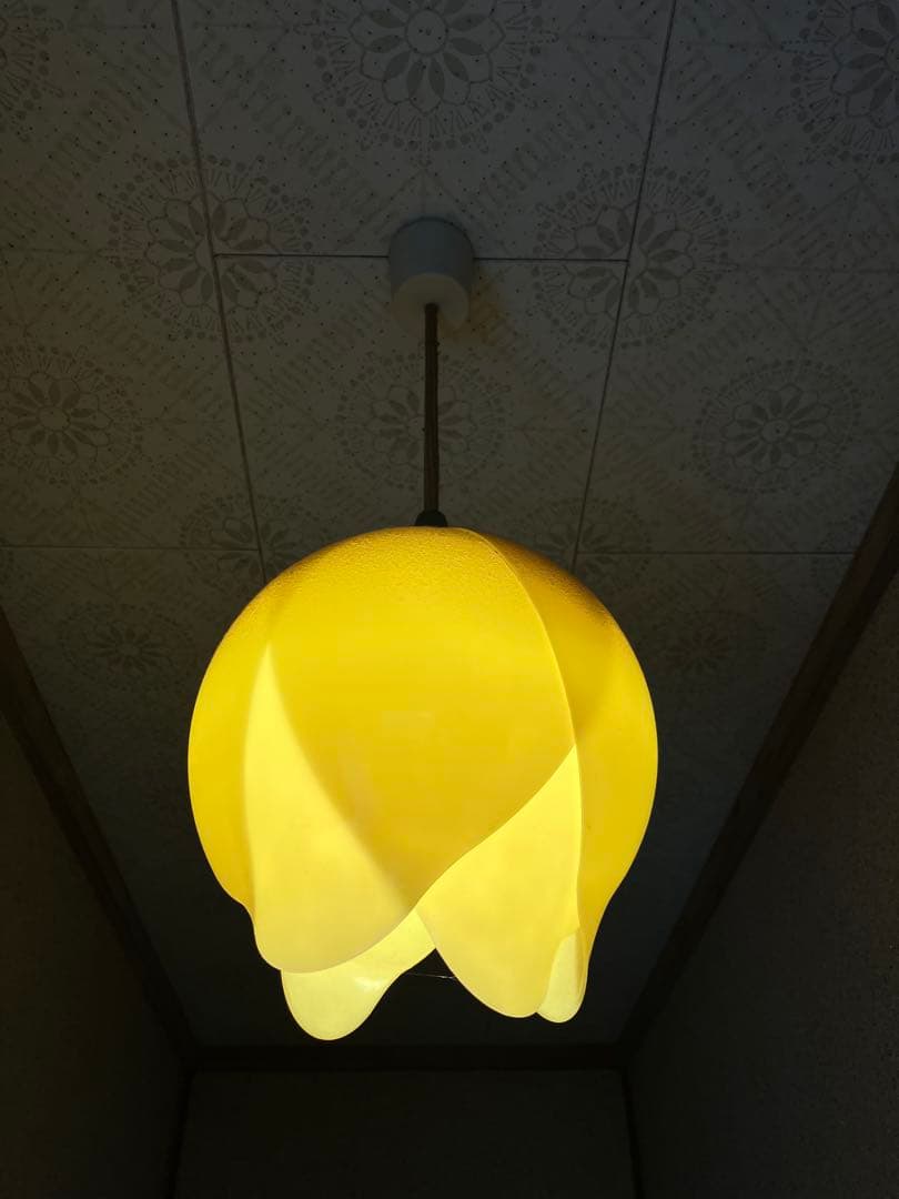 A2E64■National ナショナル チューリップ型ペンダントライト 黄色