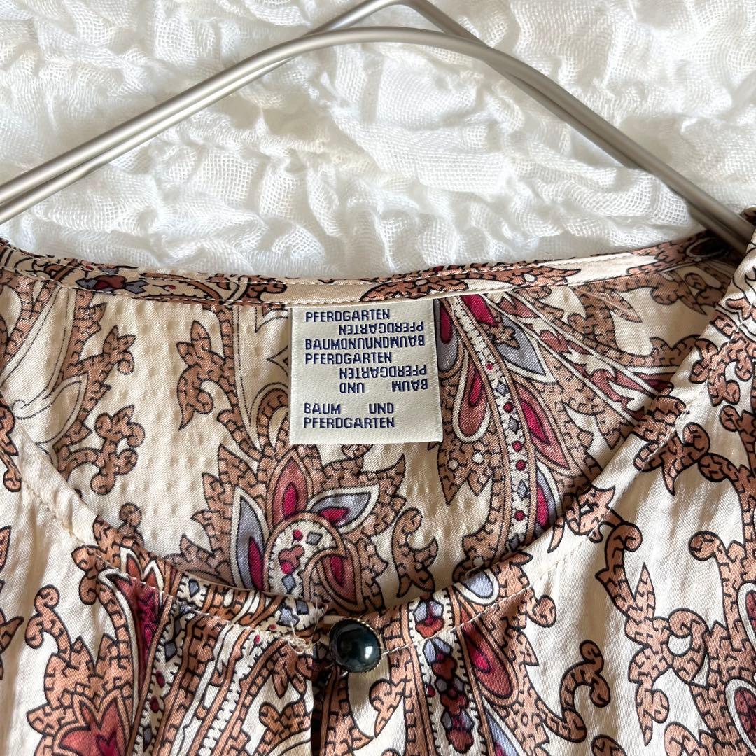 【美品✨】BAUM UND PFERDGARTENシルクワンピース ペイズリー柄