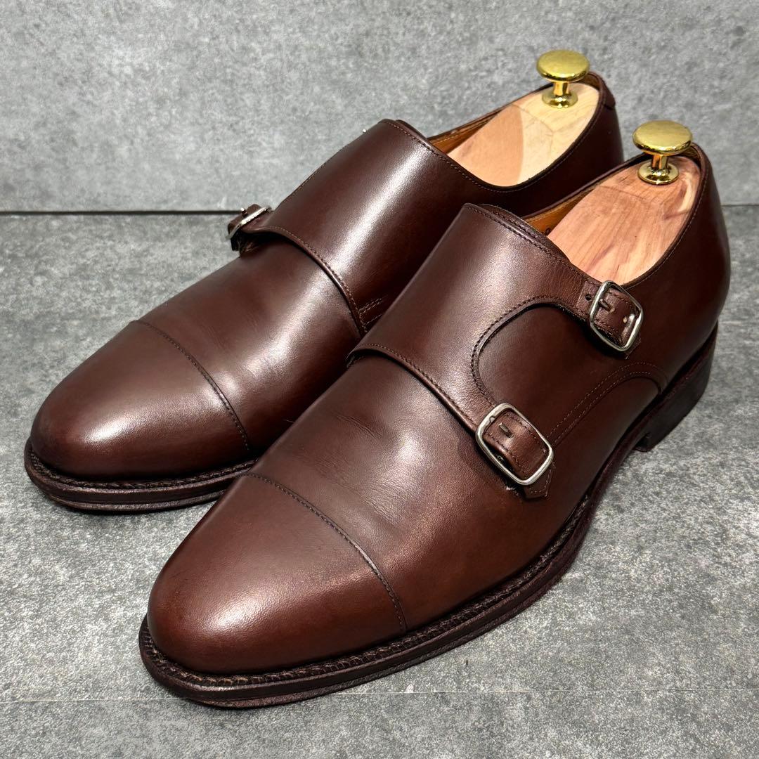 ジャランスリワヤ　ダブルモンク カーフレザー ブラウン 茶 革 【7】25cm