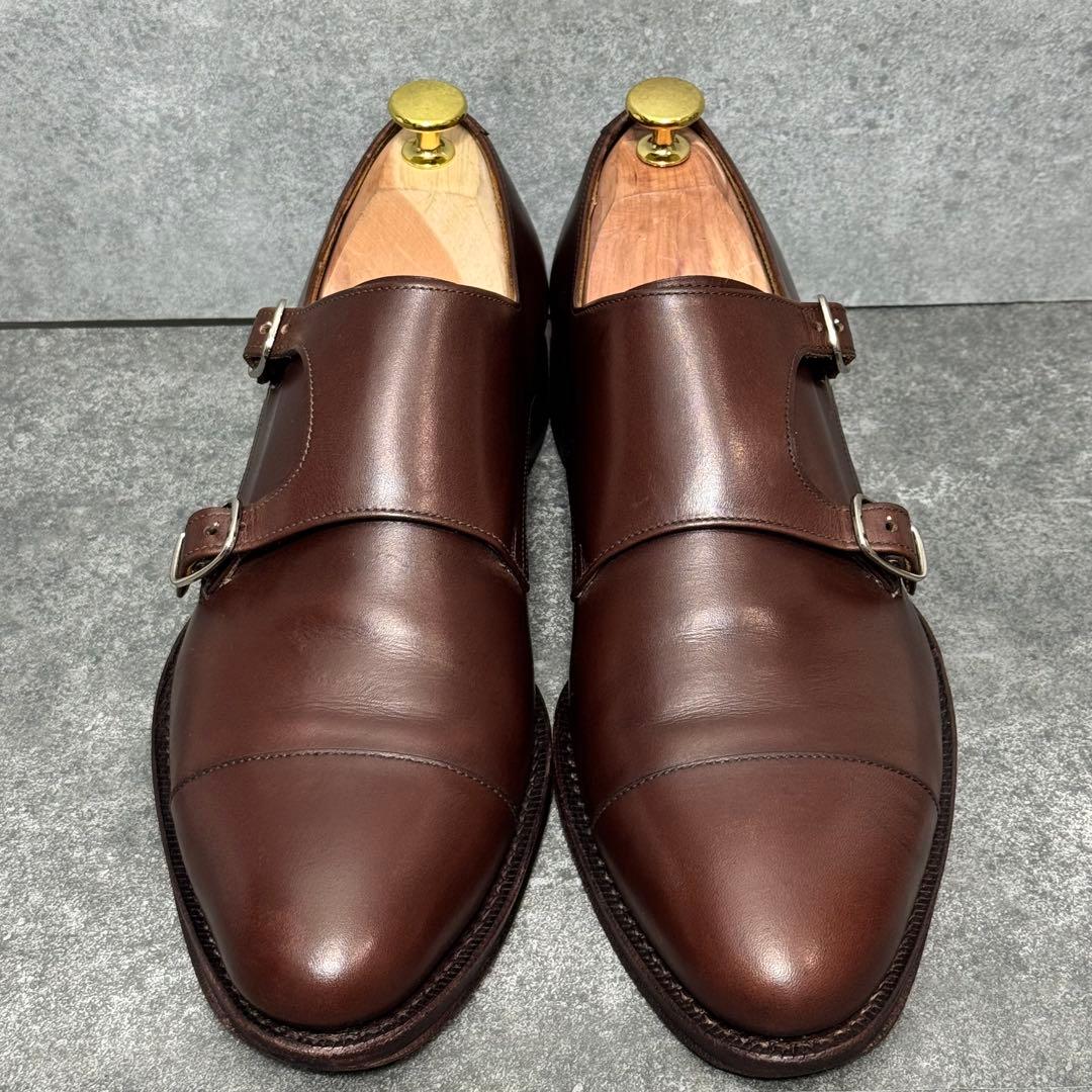 ジャランスリワヤ　ダブルモンク カーフレザー ブラウン 茶 革 【7】25cm