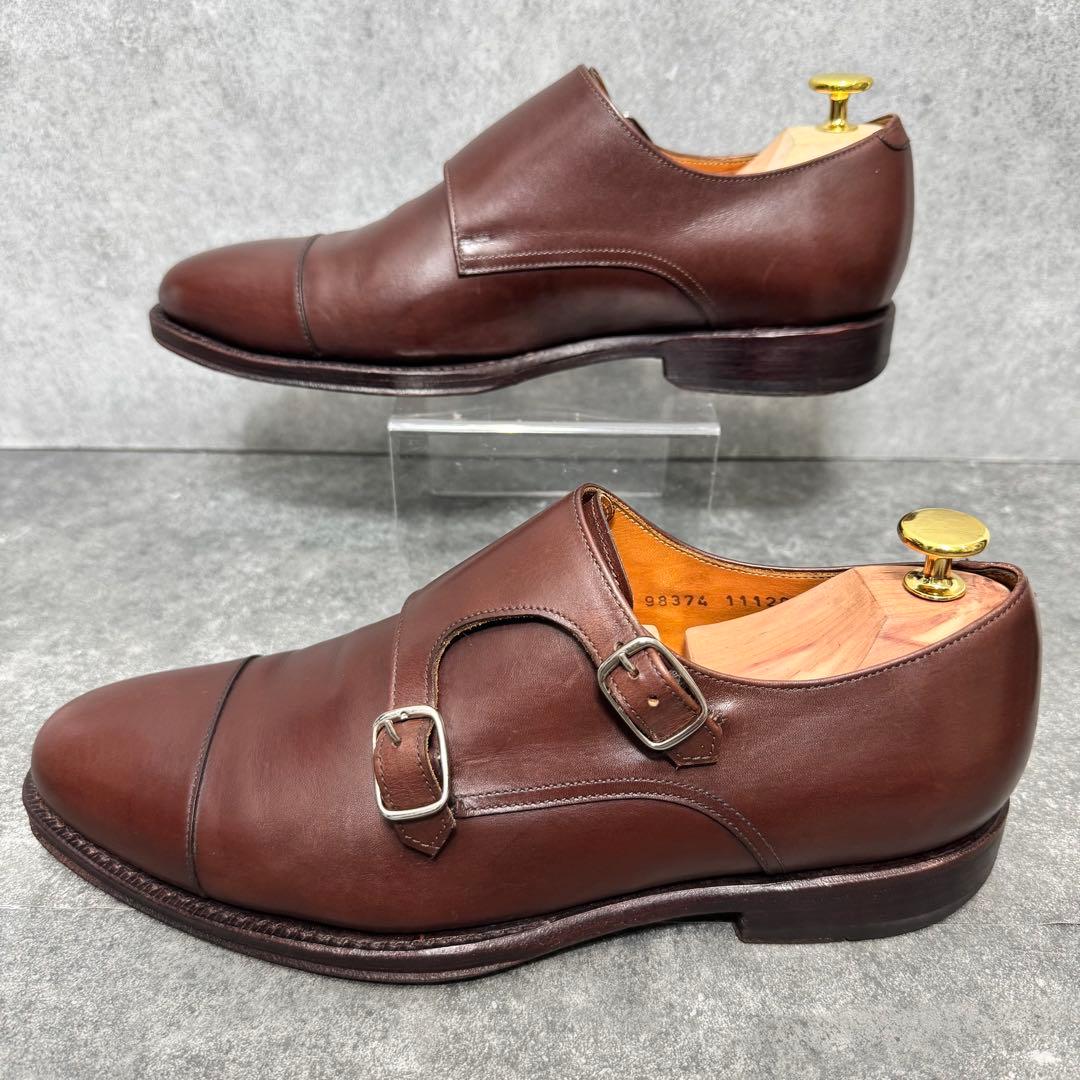 ジャランスリワヤ　ダブルモンク カーフレザー ブラウン 茶 革 【7】25cm