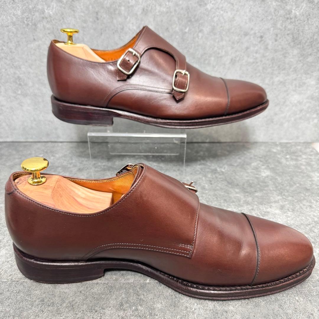 ジャランスリワヤ　ダブルモンク カーフレザー ブラウン 茶 革 【7】25cm