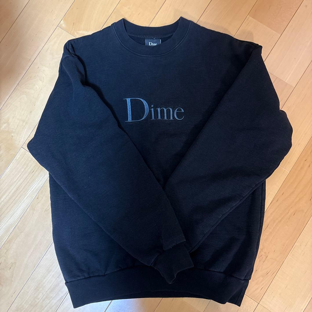 Dime スウェット　黒　刺繍ロゴ