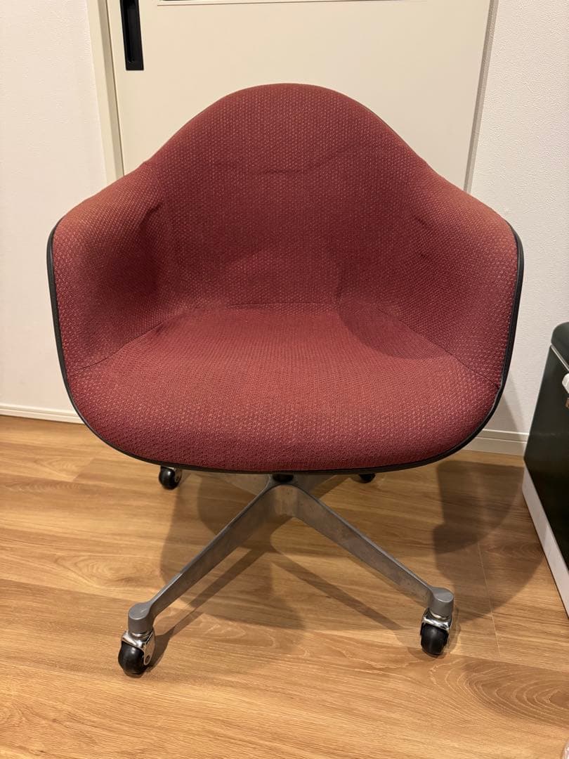 ハーマンミラー　ビンテージ　布張り デスクチェア　アームシェルチェア