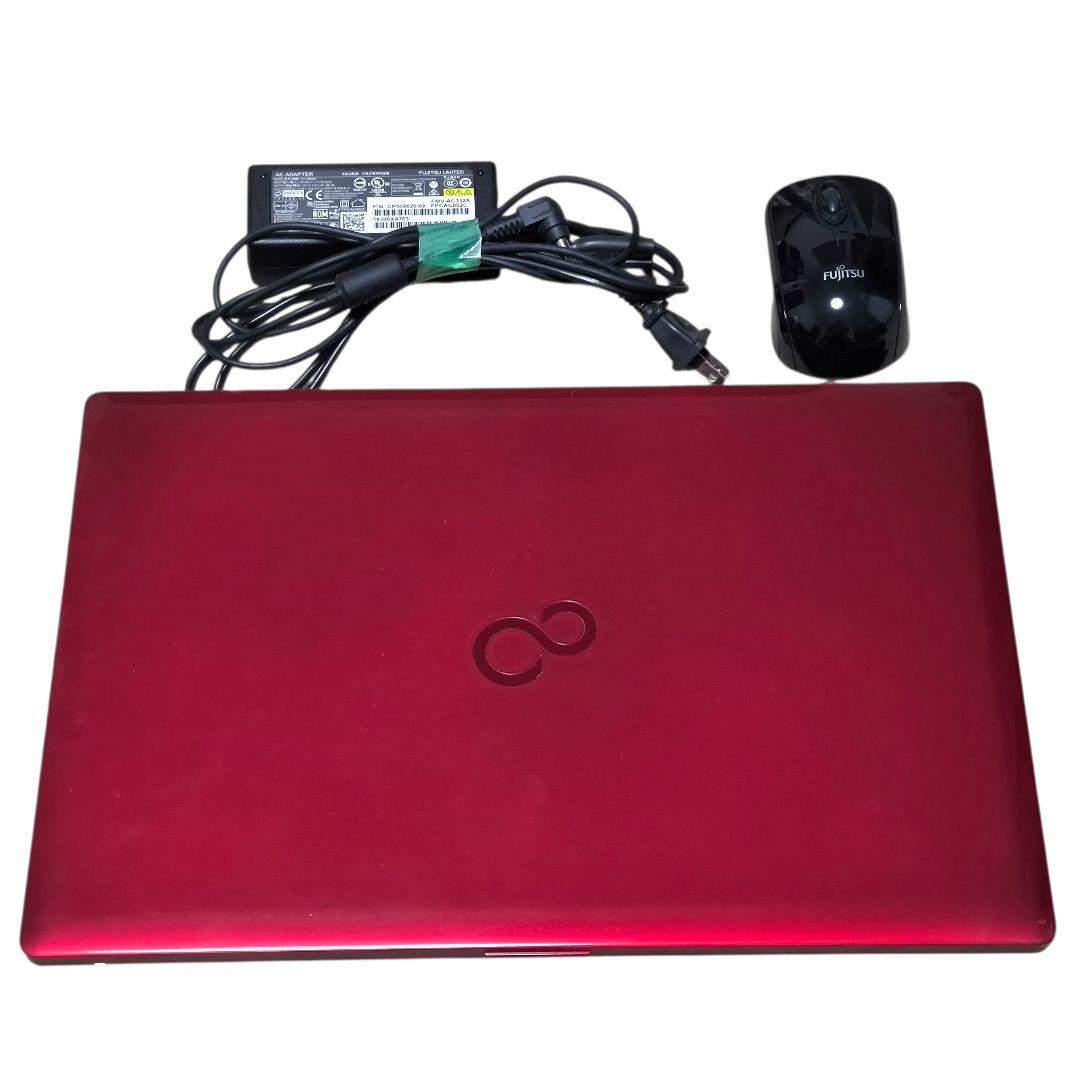 FUJITSU AH53/B3 FMVA53B3RK REDノートPC マウス付