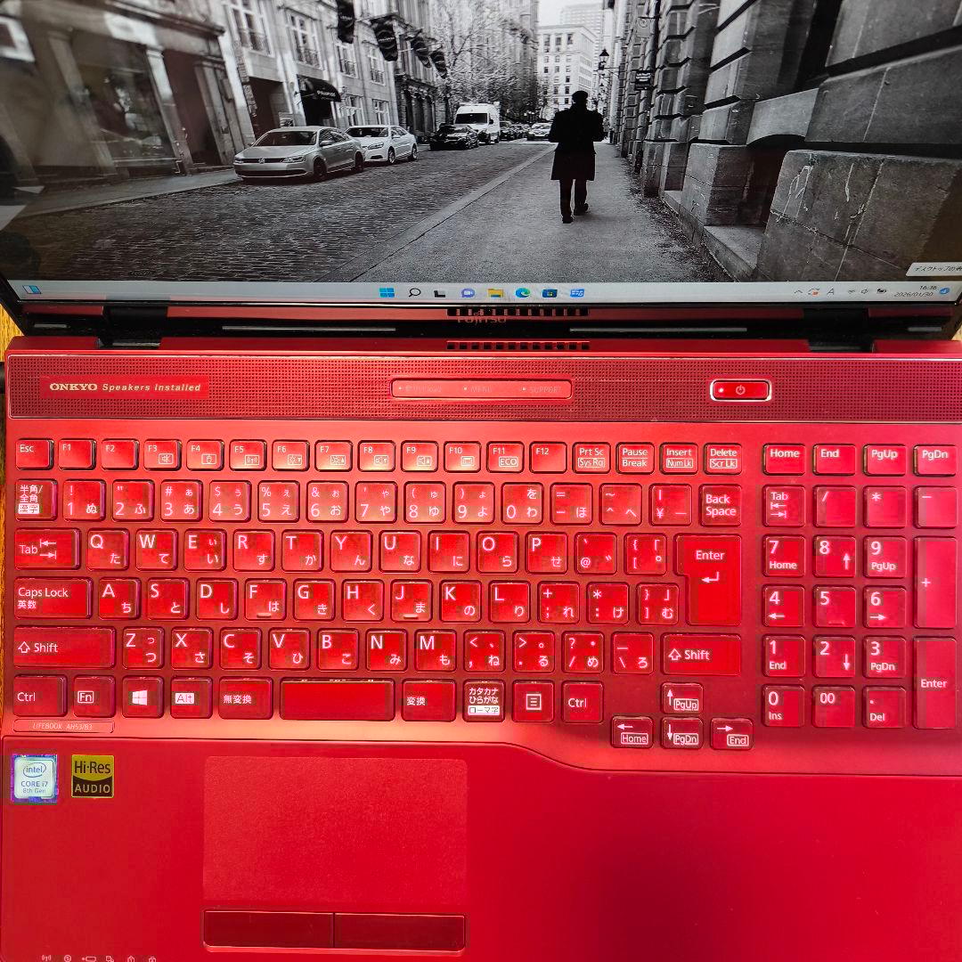 FUJITSU AH53/B3 FMVA53B3RK REDノートPC マウス付