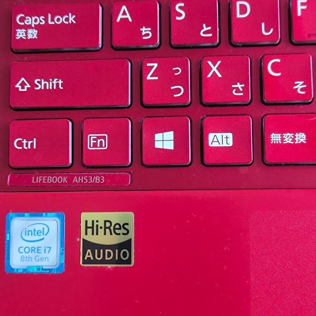 FUJITSU AH53/B3 FMVA53B3RK REDノートPC マウス付