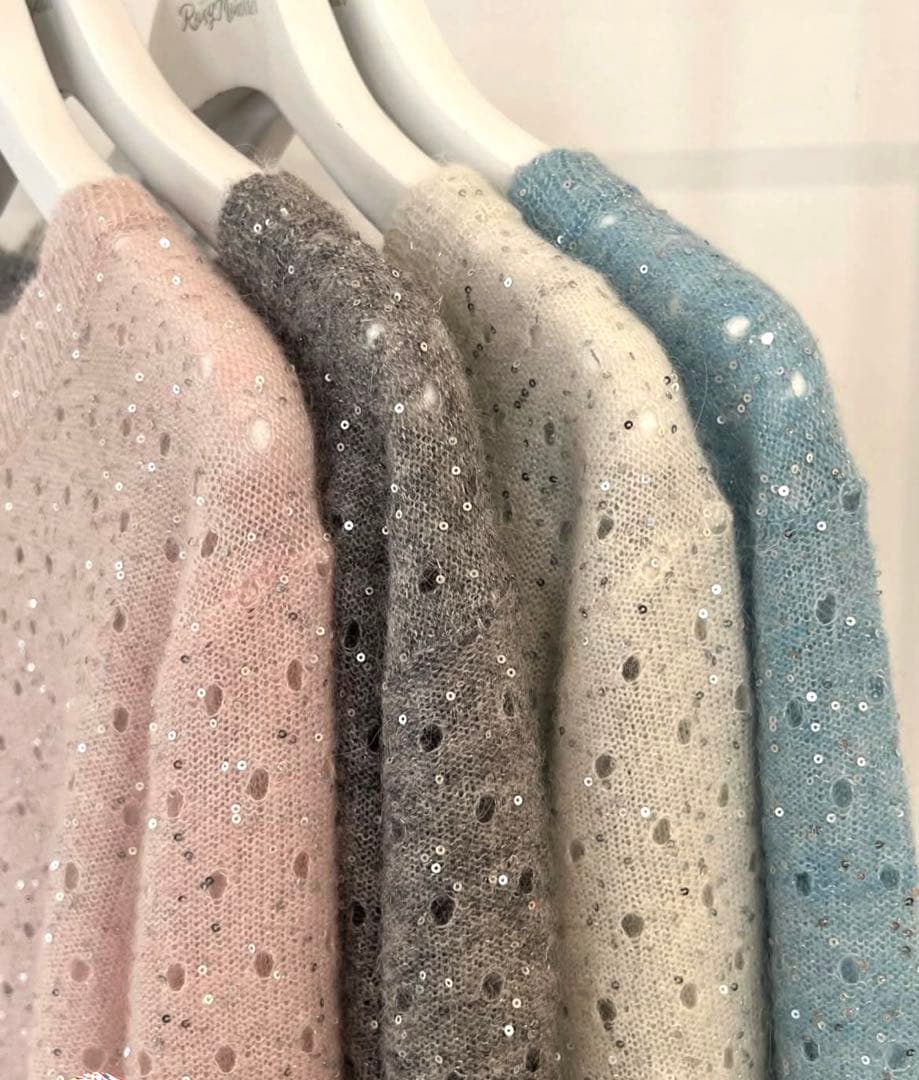 sugar candy knit カーディガン スパンコール ニット ピンク