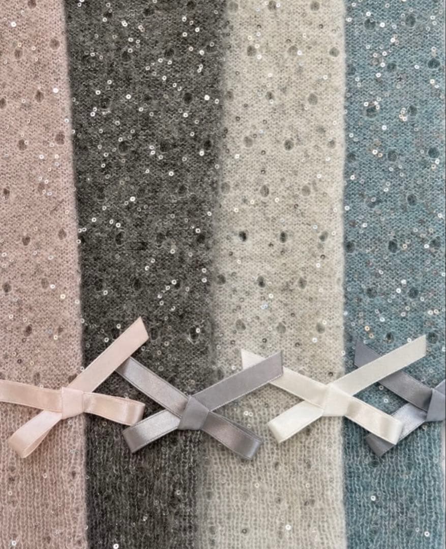 sugar candy knit カーディガン スパンコール ニット ピンク