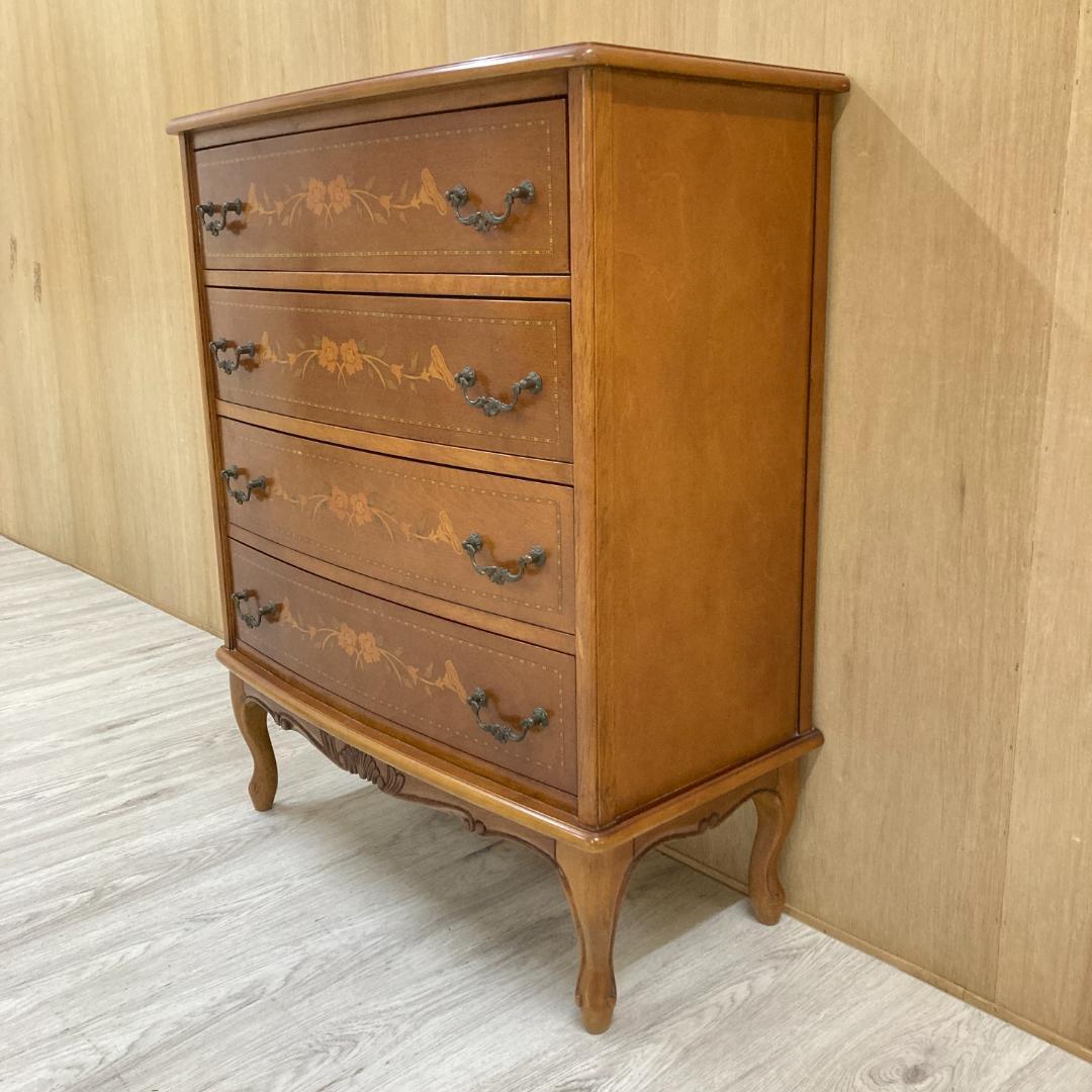 アンティーク　猫脚　4段チェスト　イタリア　クラシック