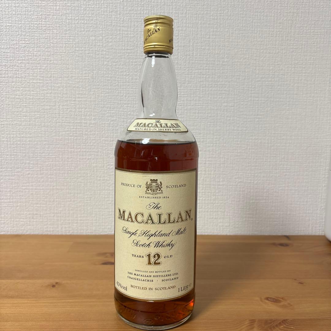 マッカラン12年　1L 旧ボトル　金属キャップ　未開封　液面低い　古酒