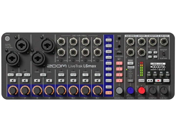 新品 Zoom『LiveTrak L6max』ミキサーレコーダー
