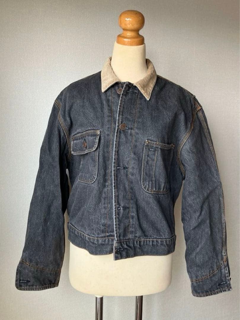 希少 80s　RALPH LAUREN　デニムジャケット　白タグ　コーデュロイ