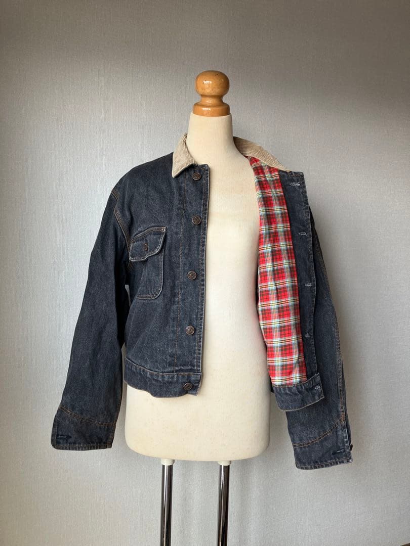 希少 80s　RALPH LAUREN　デニムジャケット　白タグ　コーデュロイ