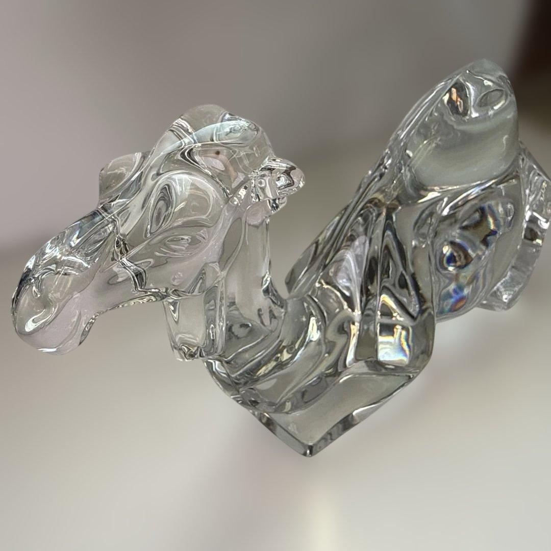 バカラ　クリスタルガラス置物　キャメル