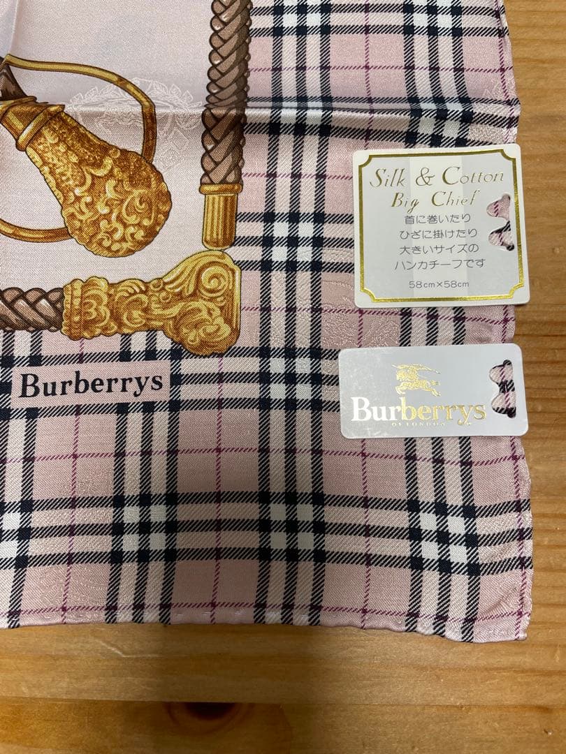 シルク&コットンBurberrys ハンカチ ーフ3枚セット