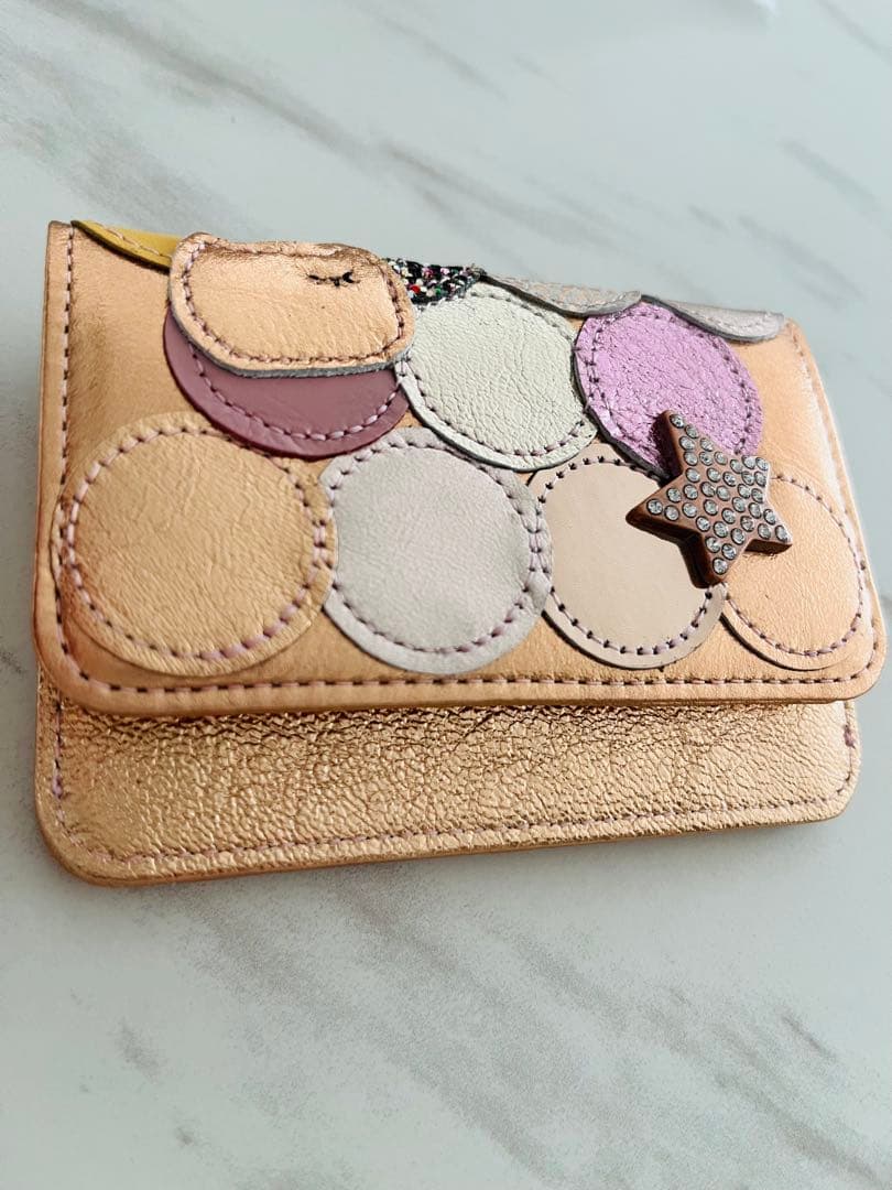 ツモリチサト新品未使用　マルチケース　パスケース　小銭入れ　財布　ピンクゴールド