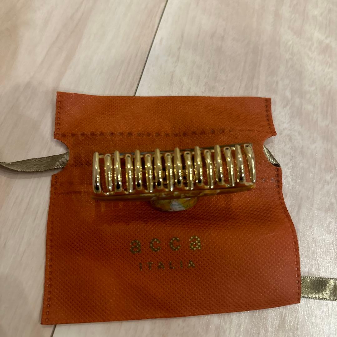 美品★acca ティアラクイーン オレンジ×ターコイズブルー マーブル M