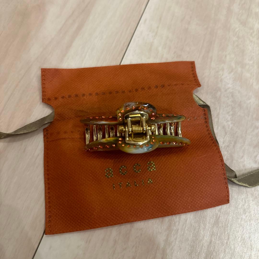 美品★acca ティアラクイーン オレンジ×ターコイズブルー マーブル M