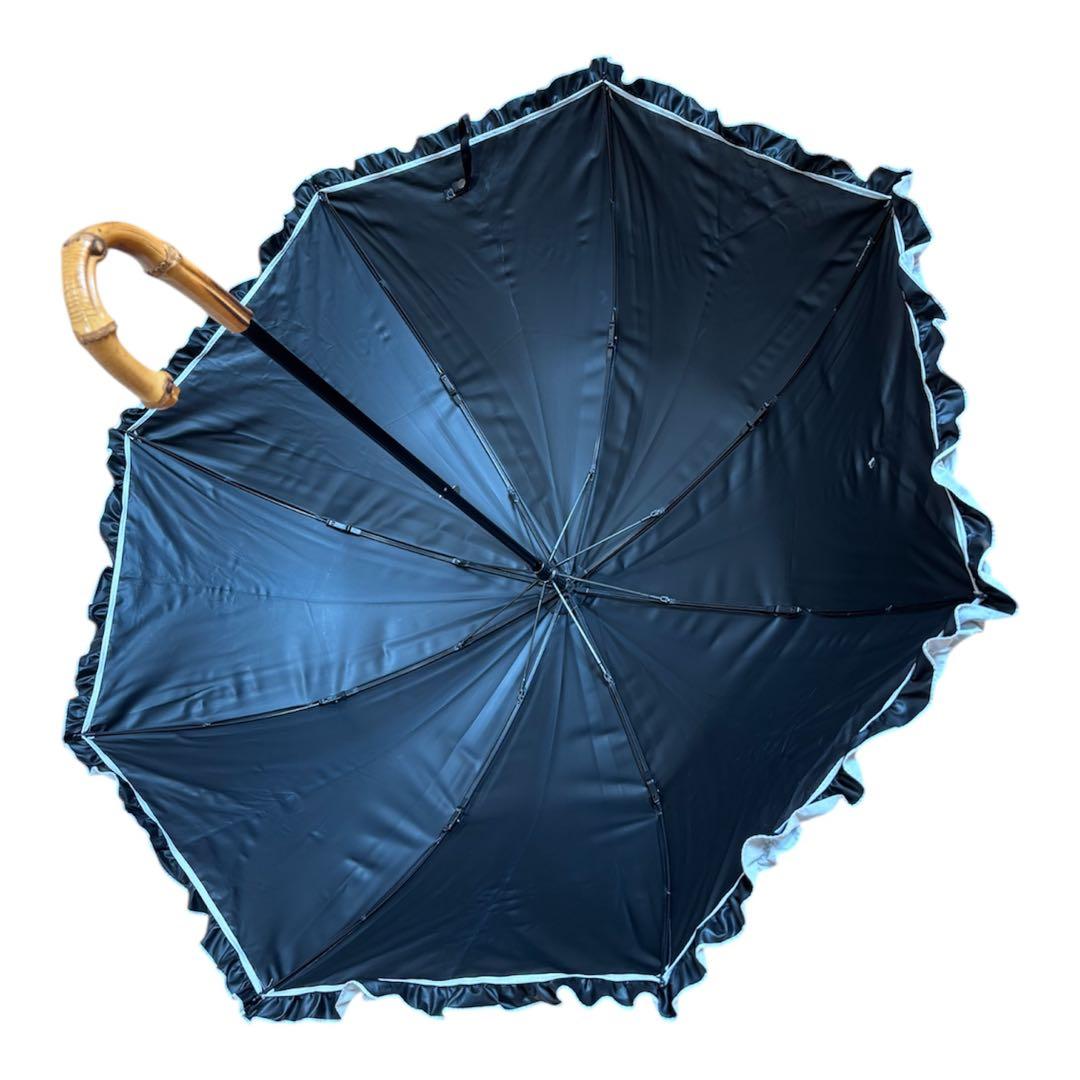 サンバリア100 フリル　2段折りたたみ　日傘　ホワイト