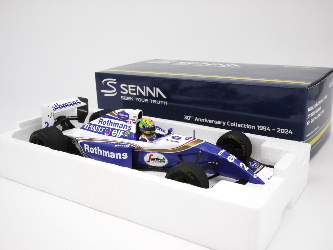 1/18 ウィリアムズ FW16ラストレース ロスマンズ A.セナ PMA