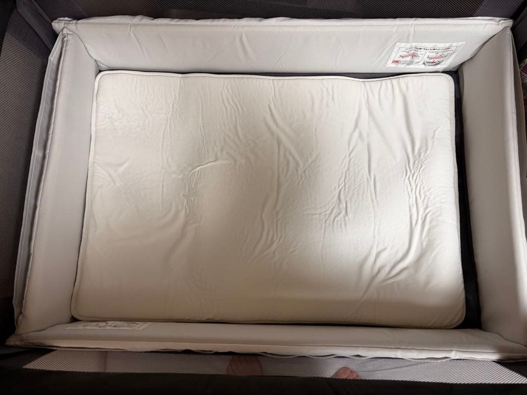 ココネル エアープラス AB ベビーベッド グレー