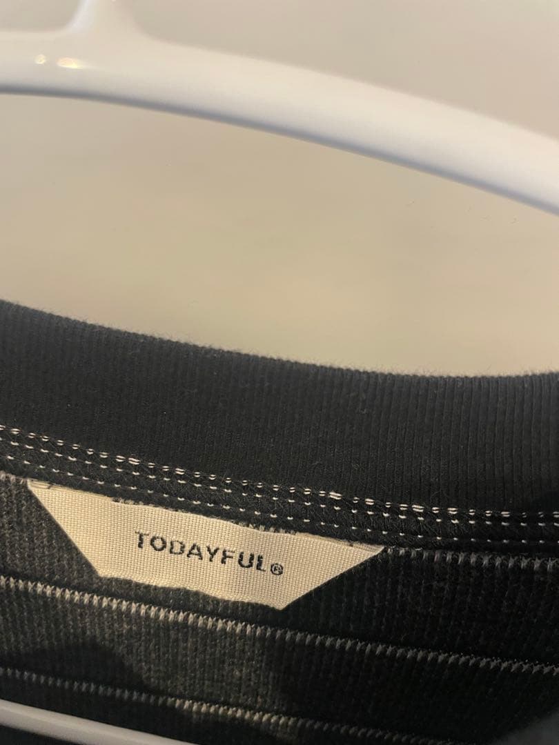 todayful Border Long T-shirts グレー