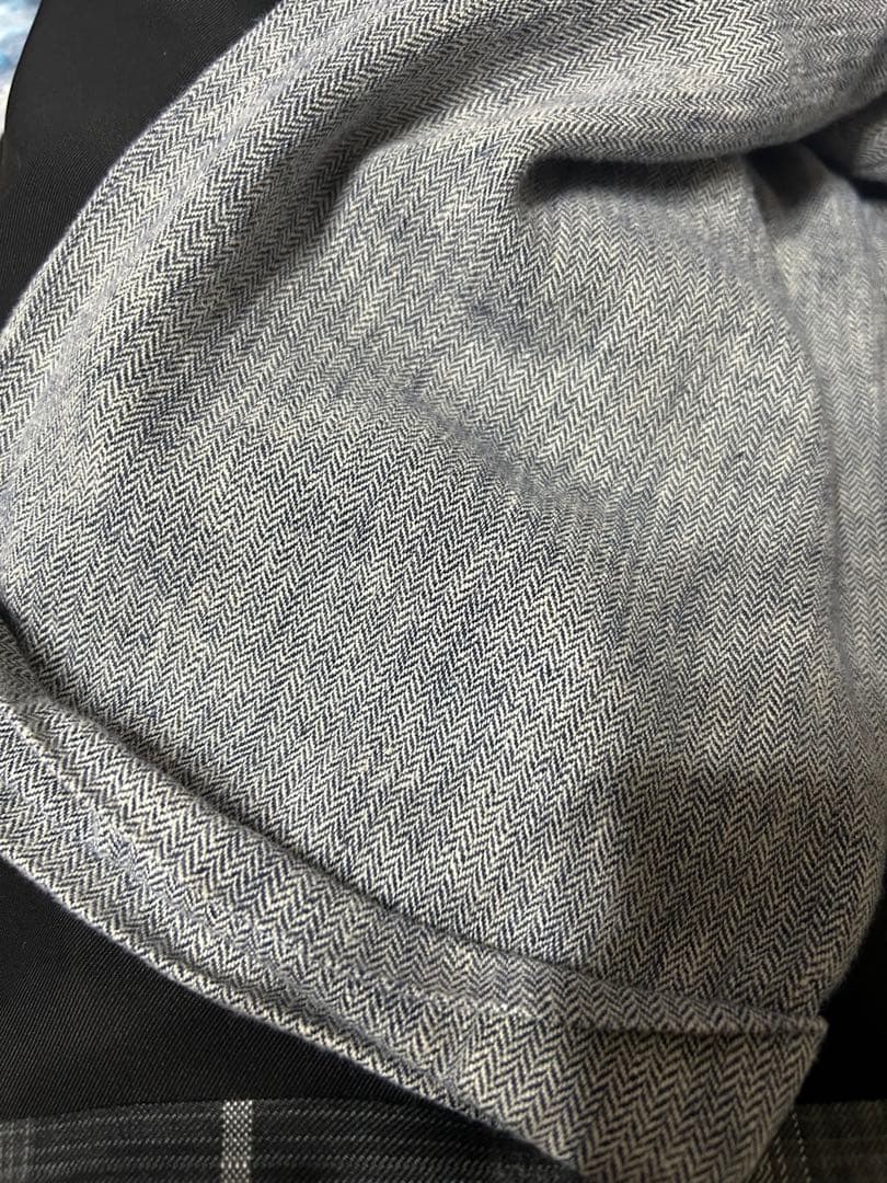 90s Ralph Lauren 極太 リネン ヘリンボーン スラックス