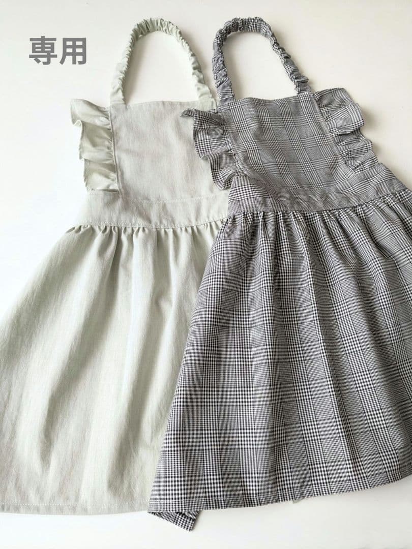 memeki☆ オーダー ハンドメイド フリル キッズエプロン