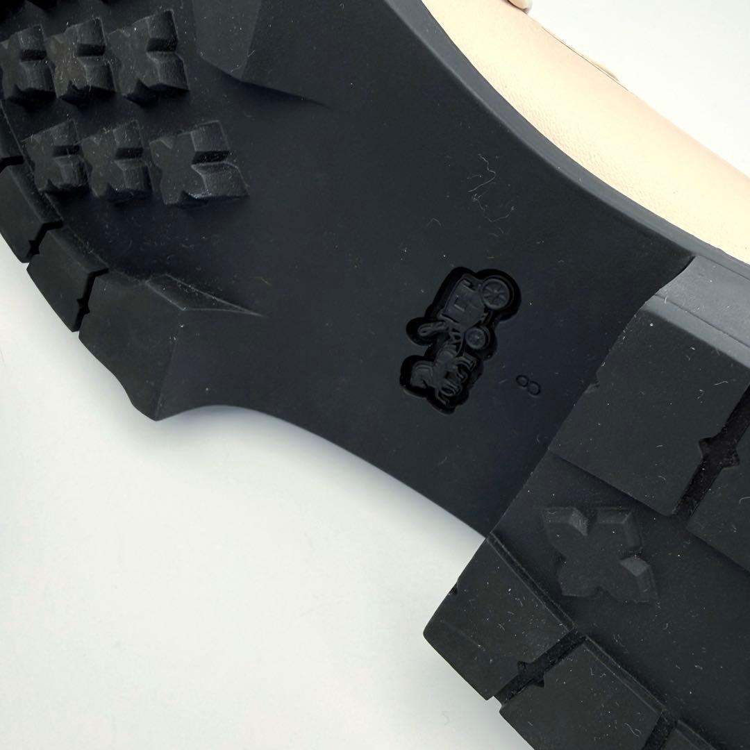 【極上品】COACH 厚底ローファー ホワイト レザー かわいい カジュアル系