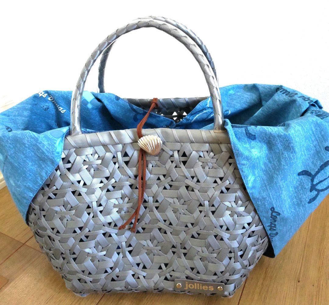 jollies　グレー プラかごバッグ　インナーバック付