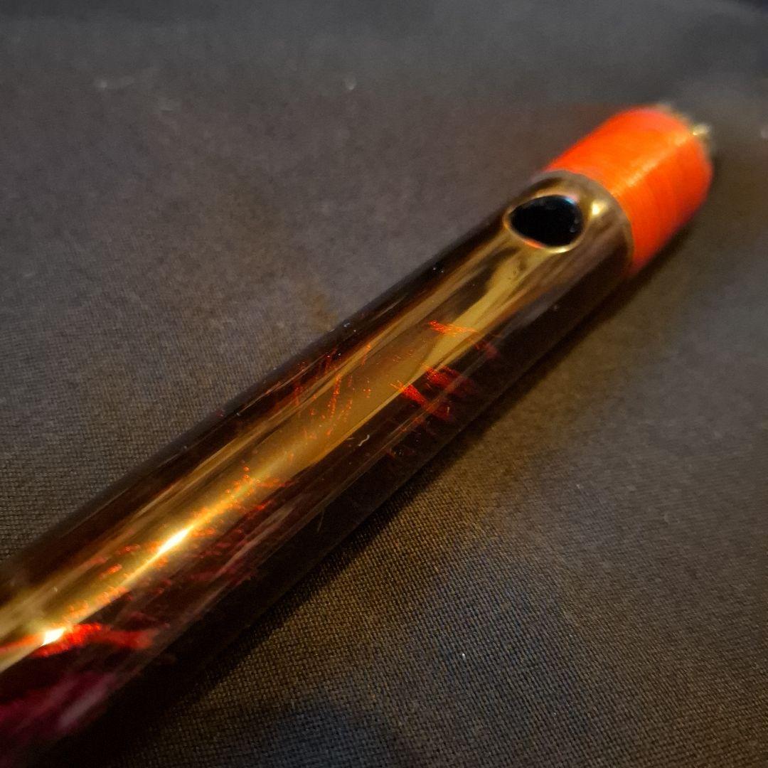 篠笛　古典調　7穴　五本調子　天地藤巻き　超鐵仕様　黒地／赤①