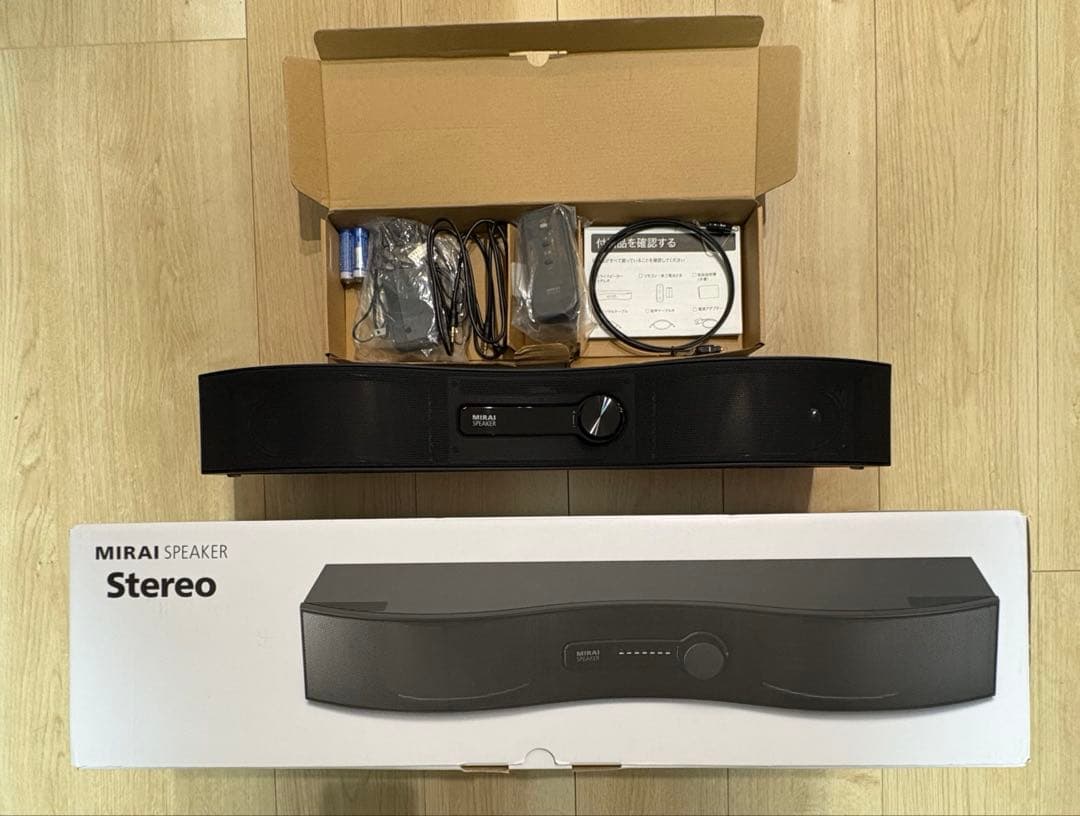 【美品】MIRAI スピーカー ステレオ ブラック