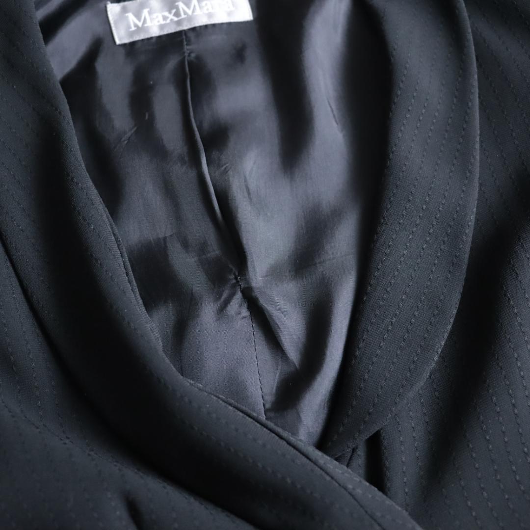 刺繍ストライプ マックスマーラ　MaxMara　テーラードジャケット　銀タグ