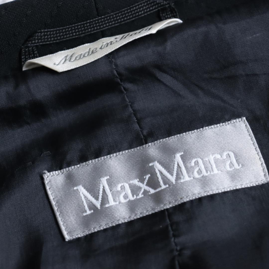 刺繍ストライプ マックスマーラ　MaxMara　テーラードジャケット　銀タグ