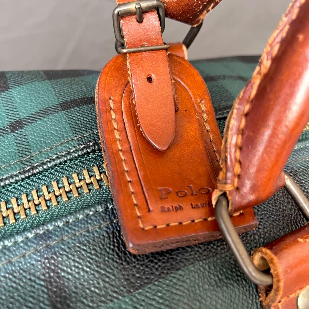 まさ様 ポロ ラルフローレン ボストンバッグ 大容量 ブラックウォッチ