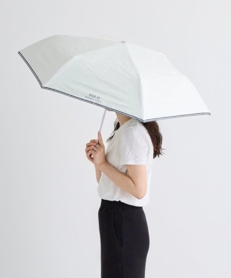 新品未使用タグ付き ポロラルフローレン 晴雨兼用 オフホワイト 折りたたみ傘