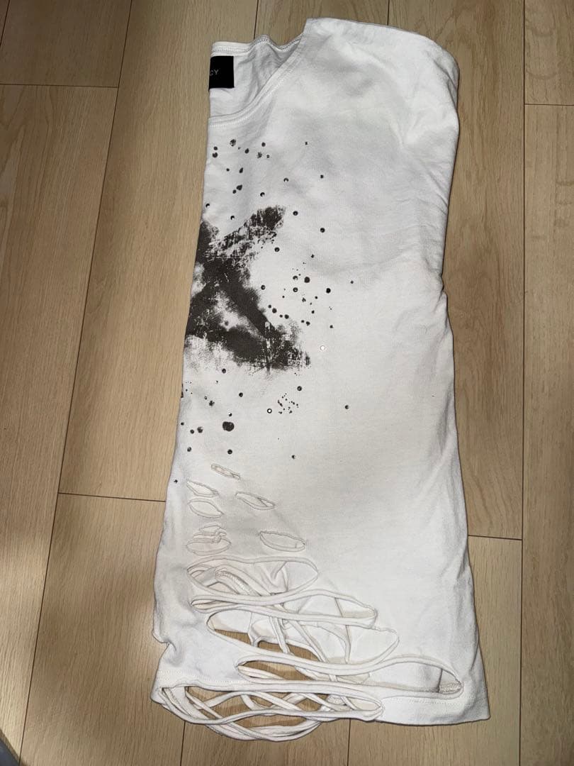 GRANCY ラインストーンデザインロンT ホワイト