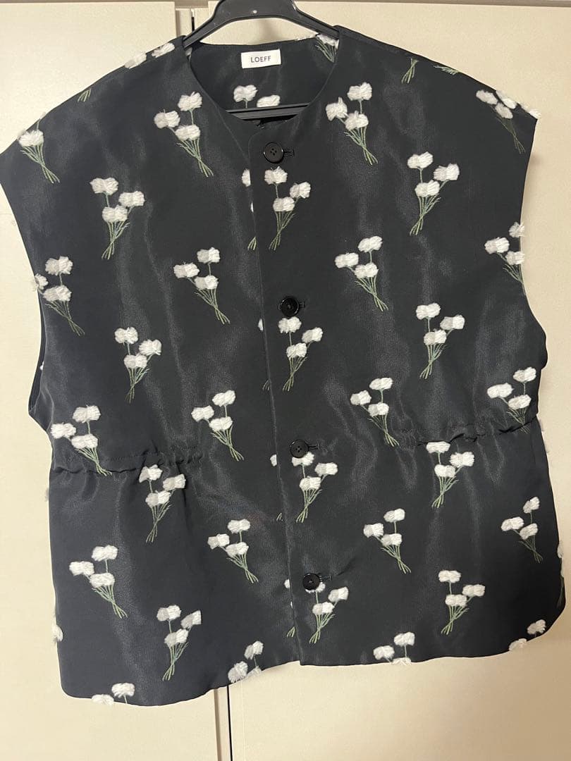 ロエフ LOEFF ワタスゲジャガード ジレ