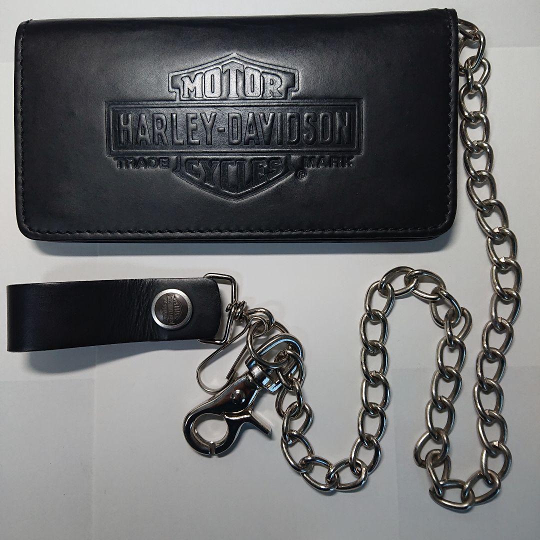 Harley-Davidson ブラックレザー ウォレットチェーン