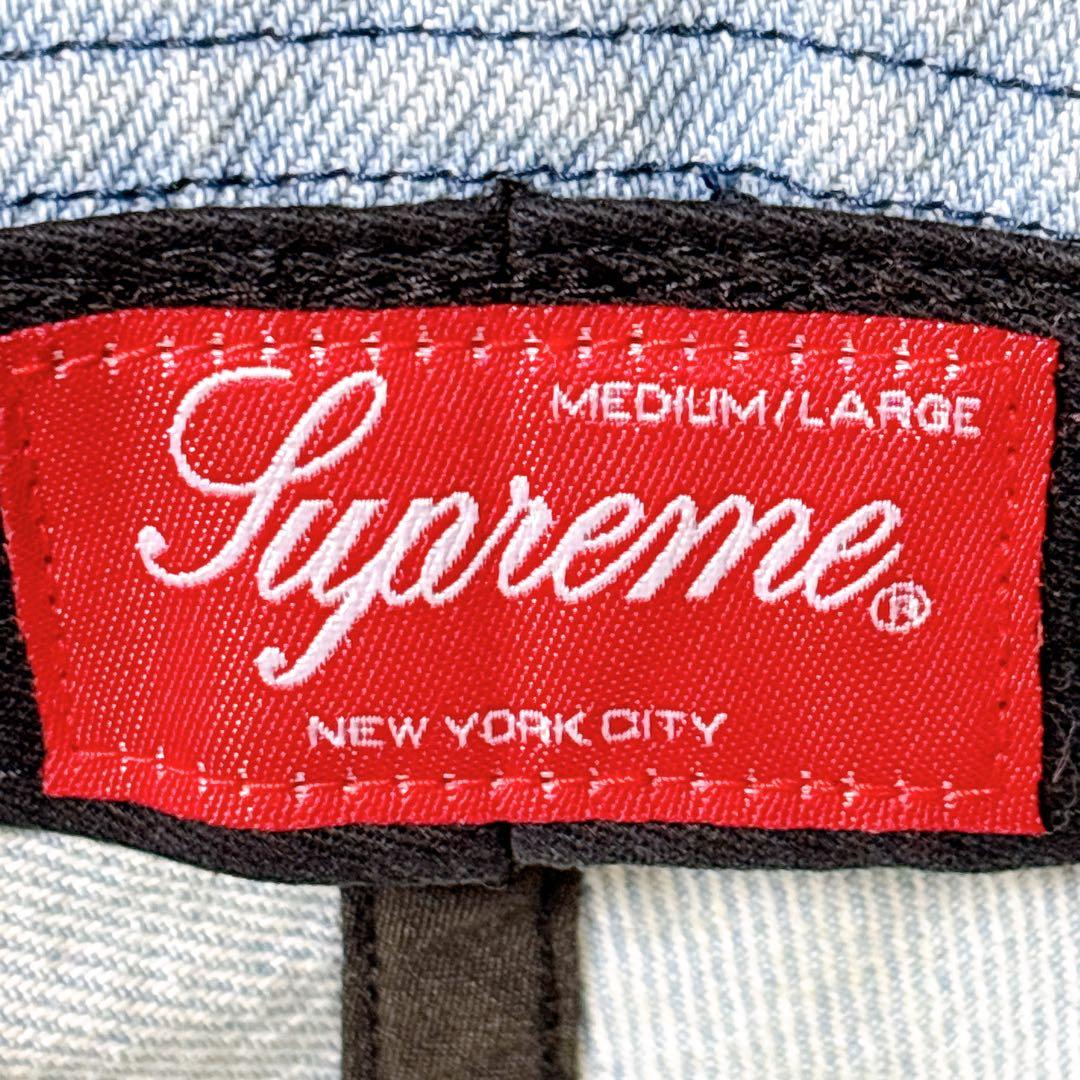 正規品　Supreme バケットハット　帽子　ハット　デニム　水色　エラー品