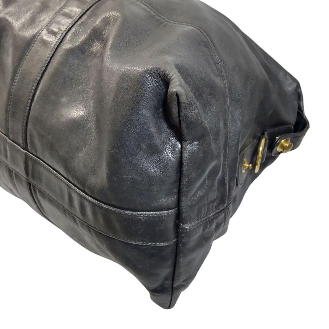 オールドコーチ ボストンバッグ オールレザー COACH ブラック