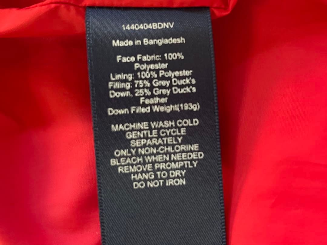 美品　ポロラルフローレン　ダウンベスト　チェック柄　フード付き　L