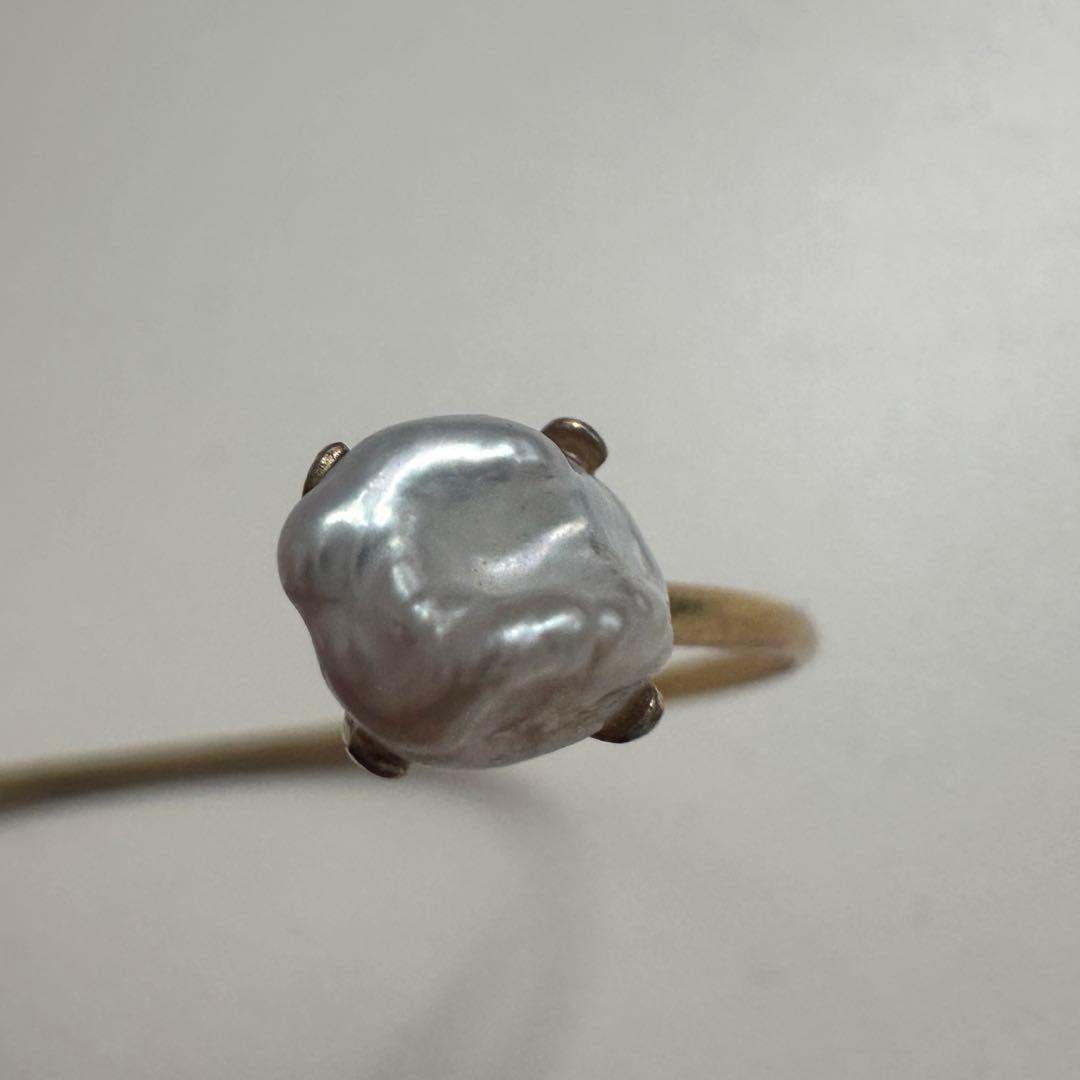 ageteグリーンルチルクォーツ×パール バングル＊巾着付き