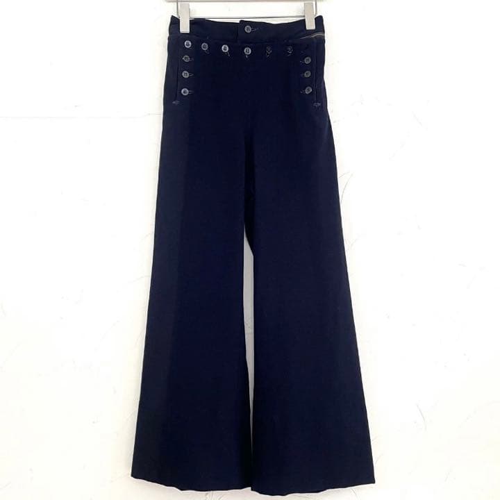 3-40s vintage US NAVY ウールセーラーパンツ ダークネイビー