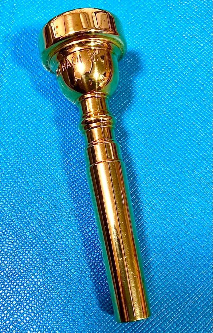 Bachバック　トランペットマウスピース　3C GP 金メッキ