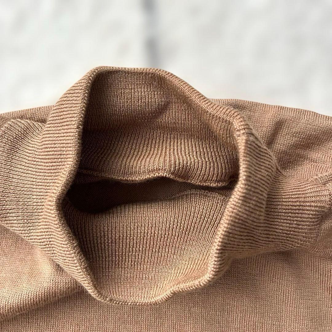 JOHN SMEDLEY メンズウールニット　モックネック　ブラウン